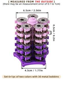 1pc Sewing Thread Spool Holder Tower, Tower-Shaped Creative And Practical Design Can Hold Regular Plastic Or Metal Sewing Machine Bobbins, Sewing Accessories - Multicolor - View 17