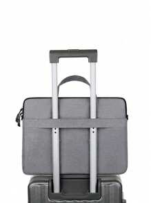 Customize Your Exclusive Embroidered Text Laptop Shoulder Bag, 14 Inch Laptop Or Tablet, Made Of Stylish, Waterproof Fabric, Lightweight Top Loading Machine, Business, Leisure Or School Solid Color, Simple And Elegant Laptop And Tablet Bag, Protective Bag, Laptop Large Capacity Storage Bag, Portable Travel, Work Commuting, Student Class Laptop Storage
