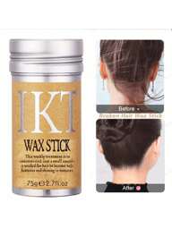 ikt ערכת מסרק לעיצוב שעווה לשיער, 1 סטיק שעווה לשיער לחזית תחרה, חפץ שיער שבור שעווה סטיק לשיער עיצוב שיער ג'ל, שיער דולה 1 מברשת שיער למסרק, מברשת 1 לשמירה על קצוות שיער חלקים, מסרק 1 להפרדת עיצוב שיער ,מתנה לנשים