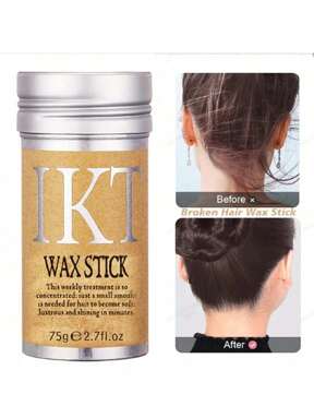 ikt ערכת מסרק לעיצוב שעווה לשיער, 1 סטיק שעווה לשיער לחזית תחרה, חפץ שיער שבור שעווה סטיק לשיער עיצוב שיער ג'ל, שיער דולה 1 מברשת שיער למסרק, מברשת 1 לשמירה על קצוות שיער חלקים, מסרק 1 להפרדת עיצוב שיער ,מתנה לנשים