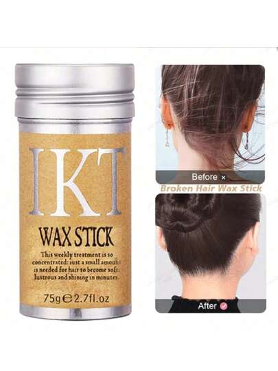 ikt Hair Wax Stick Styling Comb Kit , 1 Hair Wax Stick For Lace Front, Broken Hair Artifact Hair Wax Stick Gel Cream Styling Hair, Dola Hair 1Bristle Hair Brush For Comb Hairline,1 Edge Brush For Keep Hair Edges Smooth,1 Tail Comb For Separatding Styling,Gift For Women