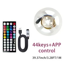Luci a LED RGB 5050 intelligenti per camera da letto, barra luminosa che cambia colore in sincronia con la musica, con telecomando e controllo tramite app, dimmerabile, per decorazione di casa, festa e Natale