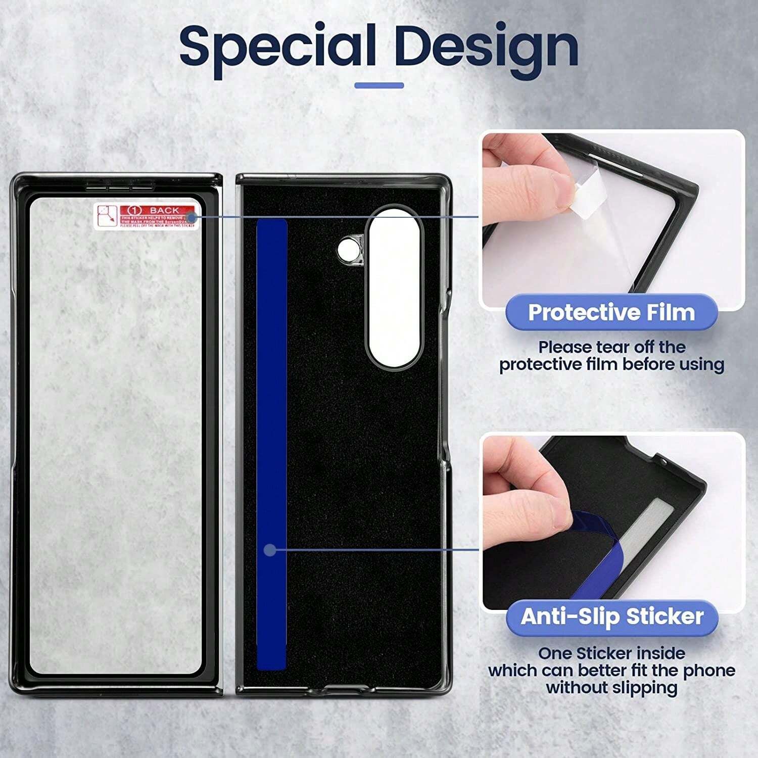 VIETAO Lychee Pattern Golden Plating Card Holder Leather Phone Case