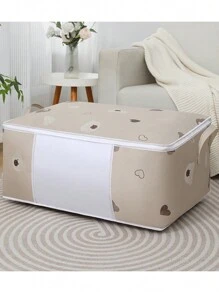 1pc Cute Bear Children's Room Bedding Storage Bag, Large Capacity Clothes & Toys Organizer, Moving Packing Bag, Dust & Moisture Proof - Multicolor - View 8