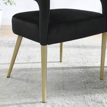 Flannelette Material Single Leisure Chair ,Comfortable Cushioned Single Leisure Chair,Chair Backrest Hoow Wih Armrests,Sutable For Living Rooms,Bedrooms And Dining Rooms:The Chair Is Sized To Fit Into Any Space And Provides The Support And Comfort You Need To Read, Rest Or Work For Short Periods. And It Is Also Very Convenient When Handling And Moving, And Can Adjust Its Position Without Effort To Adapt To Different Use Scenarios - 黑色 - 查看 6