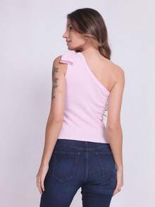 steve store moda feminina regatas  tecido algodao blusa verao - Rosa Bebê - Visão 4