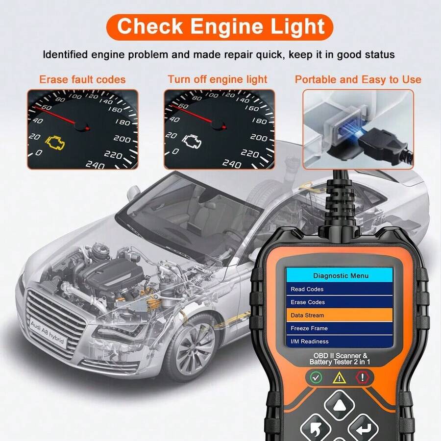 Automotive OBD2 Scanner Car Code Reader Check Engine Light OBDII