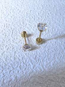 6pcs/Set Stainless Steel & Ear Bone Stud Earrings For Women