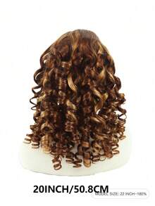 Eulisi 4/27 高光渐变色蕾丝前假发 人发 180 密度 13*4 3D 波浪卷发假发 蜜金色蕾丝前假发 人发 螺旋卷发 蕾丝前假发 女士人发 已拔婴儿头发 - SP4/27 - 查看 5