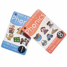 I Can Read Phonics CVC Word Learning Flashcards, English Flashcards, Educational Learning Toys, Learning School Classroom Supplies, Educational Reading Toys For Indoor And Outdoor Reading (Some Accessories Are Random, With Two Metal Rings Included), Best Gift (Style Random)