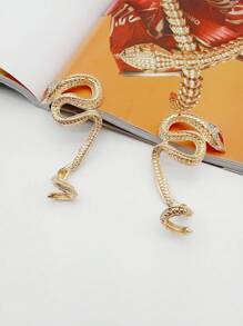 1 双金色金属高跟鞋，配红眼水晶蛇形鞋跟，时尚圆头高跟鞋装饰 DIY 配件 - 金色 - 查看 6