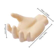 1 个手掌形免钻壁挂挂钩，防损坏家用储物挂钩，用于挂钥匙、耳机、收纳架 - 彩色 - 查看 2