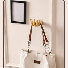 1 个手掌形免钻壁挂挂钩，防损坏家用储物挂钩，用于挂钥匙、耳机、收纳架 - 彩色 - 查看 4