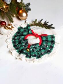 1 Pc Cat Dog Christmas Element Scarf, Pet Tie, Pet Handkerchief, Christmas Bib, Cute Pet Tie Accessory
