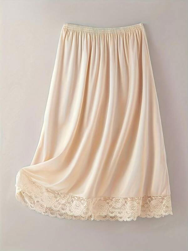 Half Slips For Women Underskirt Short Mini Skirt With Floral Lace Trim