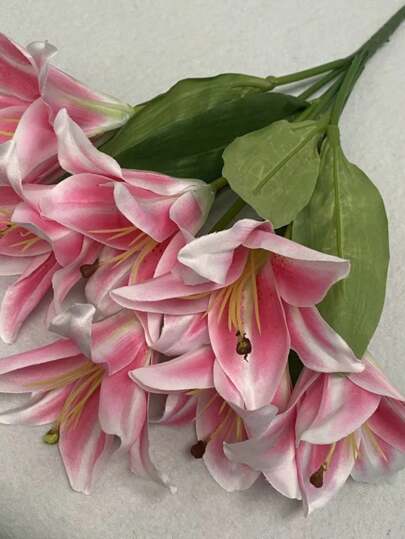 Lírio Artificial Decorativo Flores , Arranjo De Flor Do Arco Do Casamento, Flor De Seda