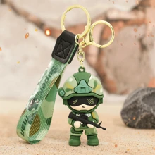 1pc Military Special Forces Cartoon Figure Keychain, Suitable For Bag Decoration, Gift For Friends - Multicolor - View 9
