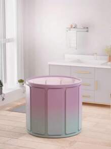 1pc Home Use No-Installation Foldable Portable Storage Soaking Tub, Small Bathtub, Bathing Bucket, Sit Tub Bathroom Decor Summer Bathroom Accessories Back To School