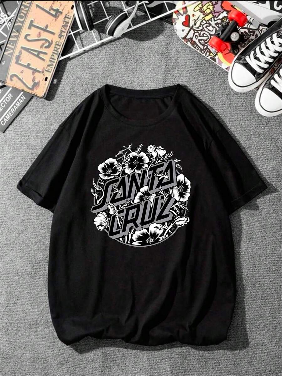 Unisex T-Shirt 100% Cotton Streetwear New Release Shipping Various Colors!! PLUS SIZE - màu đen - Xem 1