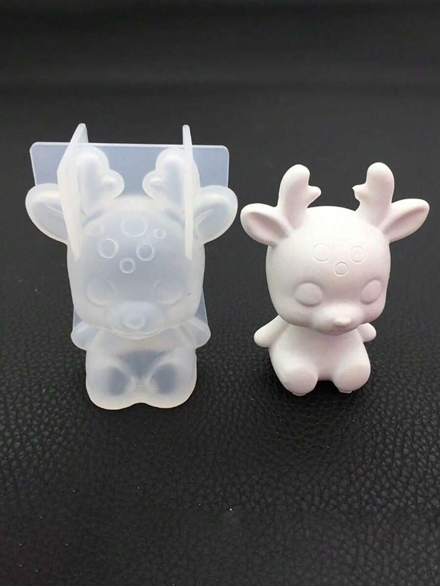 小立方体几何蜡烛模具香薰蜡烛硅胶模具 - 彩色 - 查看 1