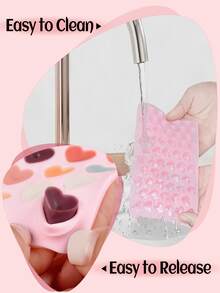 1/2 件，心形硅胶模具，55 孔冰块托盘，弹簧巧克力糖果制作模具，树脂粘土糖果模具，软糖巧克力饼干 DIY 模具，厨房配件， - 彩色 - 查看 6