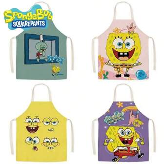 1pc SpongeBob Apron | Cartoon Cooking Apron | Holiday Kitchen Gift | Christmas Baking Wear | Thanksgiving Cook Set | Waterproof Protection | Cute Kitchen Outfit | Food Prep Essential | Winter Party Apron | Cooking Gift Pack