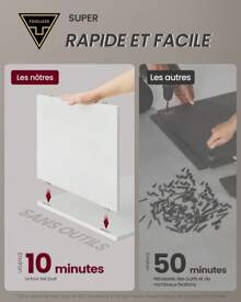 VASAGLE Table de Chevet, Assemblage Ultra-rapide sans Outil, Petite Table d'Appoint avec Multiprise et Tiroirs, Moderne, Chambre, Salon, 35 x 45 x 58,7 cm, Blanc Mat et Beige Cappuccino - Blanc - Voir 3