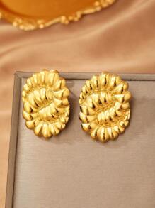 Aomogo 1 对时尚不对称不锈钢吊坠耳环，独特设计，适合女性，时尚礼物 - 耳環 - 查看 12