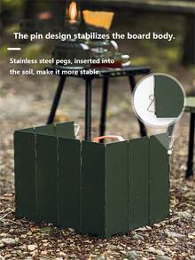 1 袋新款加厚户外露营气炉防风板，野营炉便携可折叠挡风板 - 彩色 - 查看 3