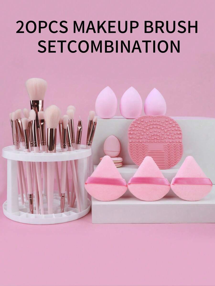 Bộ vệ sinh cọ trang điểm 31 món, dụng cụ trang điểm làm sạch cọ trang điểm, bông phấn làm đẹp, bộ cọ, bộ cọ trang điểm, bộ cọ trang điểm, bộ trang điểm hoàn chỉnh, bộ cọ trang điểm, bộ trang điểm hoàn chỉnh, bộ cọ, bộ cọ trang điểm, bộ quà tặng trang điểm, bộ - Hồng - Xem 1