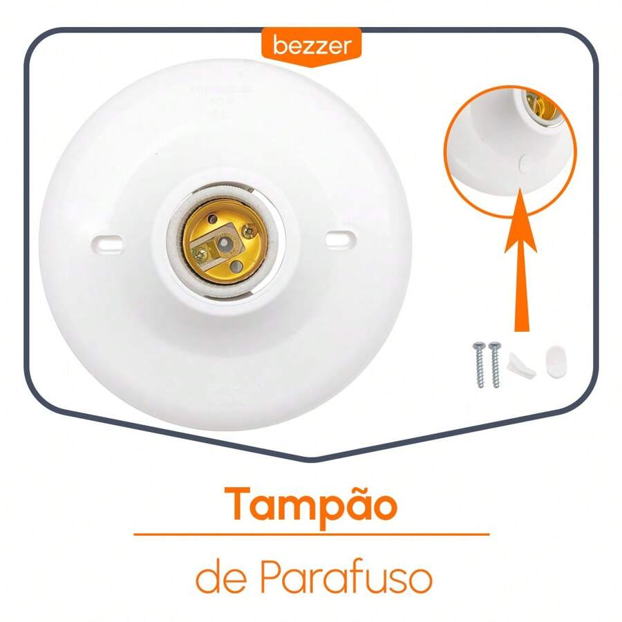 Ceiling Light Ceramic Socket Nozzle 10 Pieces Simple Ceiling Light 100W