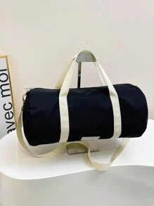 1pc Boys Girls Large Capacity Foldable Travel Bag, Simple Design, Large Capacity Waterproof Yoga/Swimming/Fitness, Including Wet/Dry Separation And Training Sports Bag With Handle, Spacious Travel Bag Equipped With Durable Zipper Compartments, Suitable For All Occasions