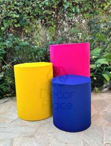 Cylinder Trio Cover Kit Easy Dress Party Decoration - Various Colors - HOÀNG GIA - VÀNG - HỒNG - Xem 1