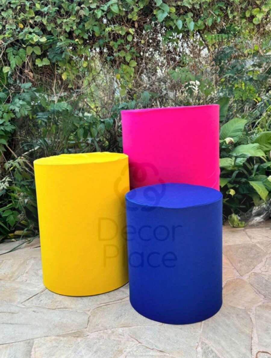 Cylinder Trio Cover Kit Easy Dress Party Decoration - Various Colors - HOÀNG GIA - VÀNG - HỒNG - Xem 1