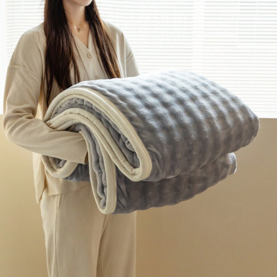 Soft & Cozy Rabbit Fleece Blanket, Thick & Warm, DualPerson Plush