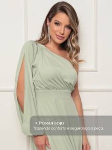 PAETE CLOTHING Long Terracotta Bridesmaid Party Dress Light Summer - Mint Green - View 2