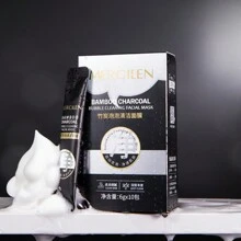 1盒/6g X 10包 适合所有肤质 Moonxia 竹炭泡泡清洁面膜 保湿深层清洁泥面膜 深层清洁油脂污垢 调节肌肤水油平衡 - 竹炭清潔面膜4g*10包 - 查看 2