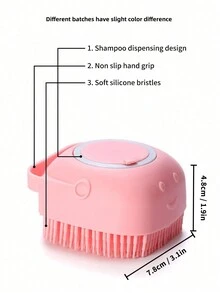 1 Cái Lược Chải Tắm Cho Chó Mèo Bằng Cao Su Silicone Cho Chó / Chó Con Lược Mát Xa Chải Lông Chải Lông Làm Sạch Bàn Chải Mềm Mại - Nhiều màu - Xem 7