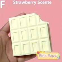 80صفحة/مجموعة دفتر ملحوظات جيب مزين بتصاميم الشوكولاتة والقشدة والفراولة العطرية، بشكل بسكويت وكعكة، قابل للتمزيق، هدية ممتعة للأصدقاء والمكاتب ،لوازم مدرسية