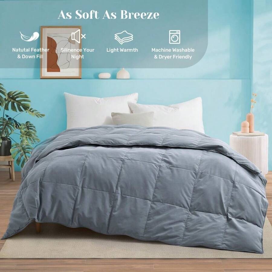 Oversize Summer Cooling Lightweight Down Feather Comforter Hot Sleeper