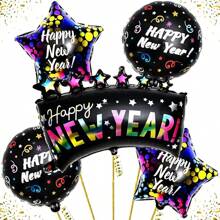 Grande conjunto de balões de feliz ano novo - 30 polegadas, balões de mylar de ano novo | Balões de véspera de ano novo para suprimentos de festa de véspera de ano novo 2025 | Balões de ano novo 2025 para decorações de feliz ano novo 2025
