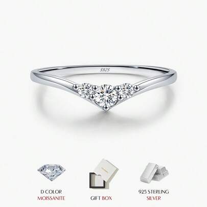 MODIAN Nhẫn Moissanite Eternity đơn giản 925 Bạc Sterling Nhẫn cưới mỏng đơn giản lấp lánh dành cho phụ nữ Quà tặng trang sức cao cấp