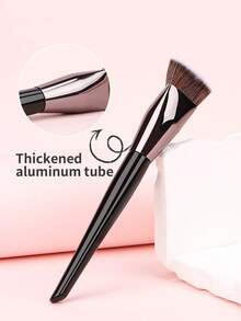 1 件装粉刷，平角自然无缝细薄，适合淡妆，便携式化妆工具 - 黑色 - 查看 6