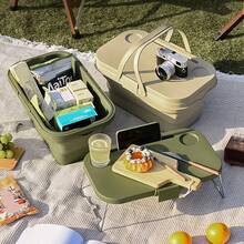 1 chiếc giỏ dã ngoại đa năng ngoài trời có thể gấp lại, có thể dùng làm bàn hoặc giỏ đựng đồ, xô nhựa cắm trại có thể gấp lại với dung tích lớn - Nhiều màu - Xem 12