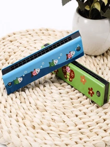 Armónica de 16 agujeros, regalo de instrumento musical educativo temprano para principiantes y adultos (color aleatorio), regalo de instrumento musical navideño - Multicolor - Ver 8