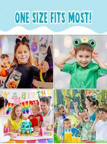 1PC Cartoon Animal Headbands With Ears,Horns, And Hoops-Animal Role Performance Headband Tiger Pig Cat Little Chicken Rabbit Mouse Sheep Cow Monkey Giraffe, Frog, Dog, Bunny, Wolf Headwear, Makeup Party Headwear,Birthday Photo Props, Party,Hairband,Hair Hoop