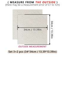 قطعتان من قماش التطريز البيج DIY ، مصنوع من قماش البوليستر ذو ملمس جيد باليد ، سطح نظيف ، وغرز منتظمة للحصول على منتج نهائي أنيق
