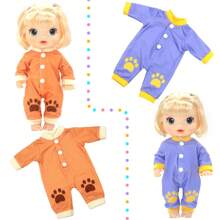 1 件 12 英寸/30 厘米玩具娃娃衣服玩具公仔配件娃娃活力彩虹独角兽元素风格儿童礼物狐狸系列涤纶材料，带配件，适合娃娃/娃娃收藏家，24 英寸娃娃，Gabby 的娃娃屋，娃娃>硅胶 - 多色 - 查看 11