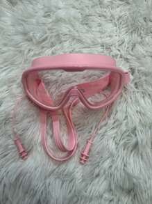 Children's And Adult Swimming Goggles With Ear Protector - 粉色 - 查看 2