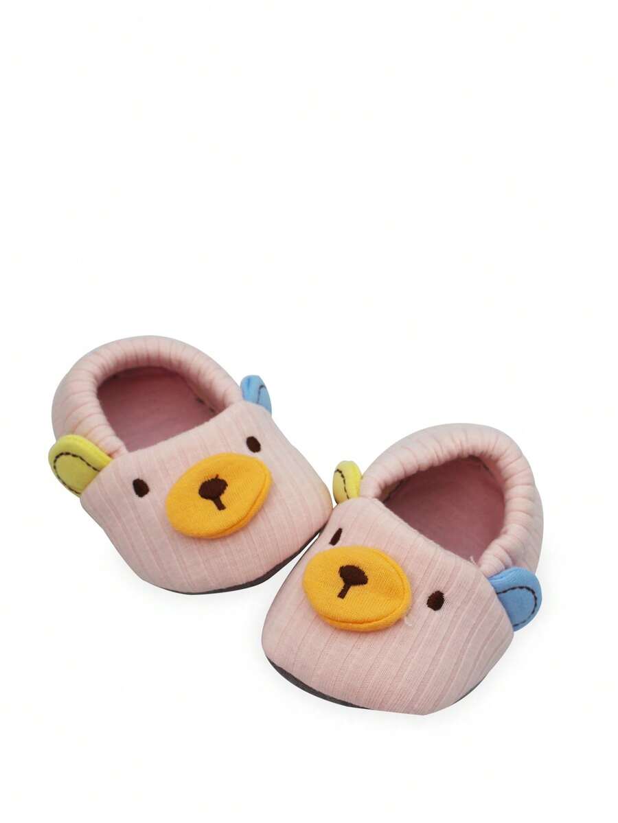 1 đôi giày đế mềm chống trượt cho bé trai/bé gái sơ sinh, dành cho bé từ 0-1 tuổi, mùa xuân và thu - Hồng - Xem 1